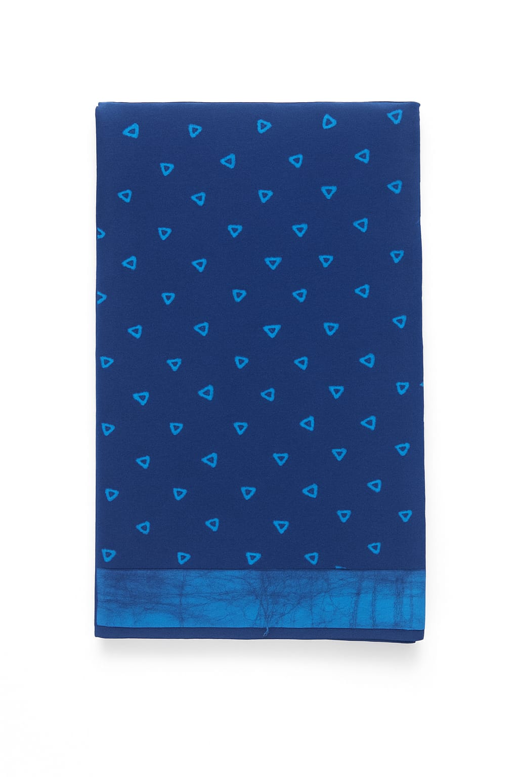 Blue Printed Cotton Saree