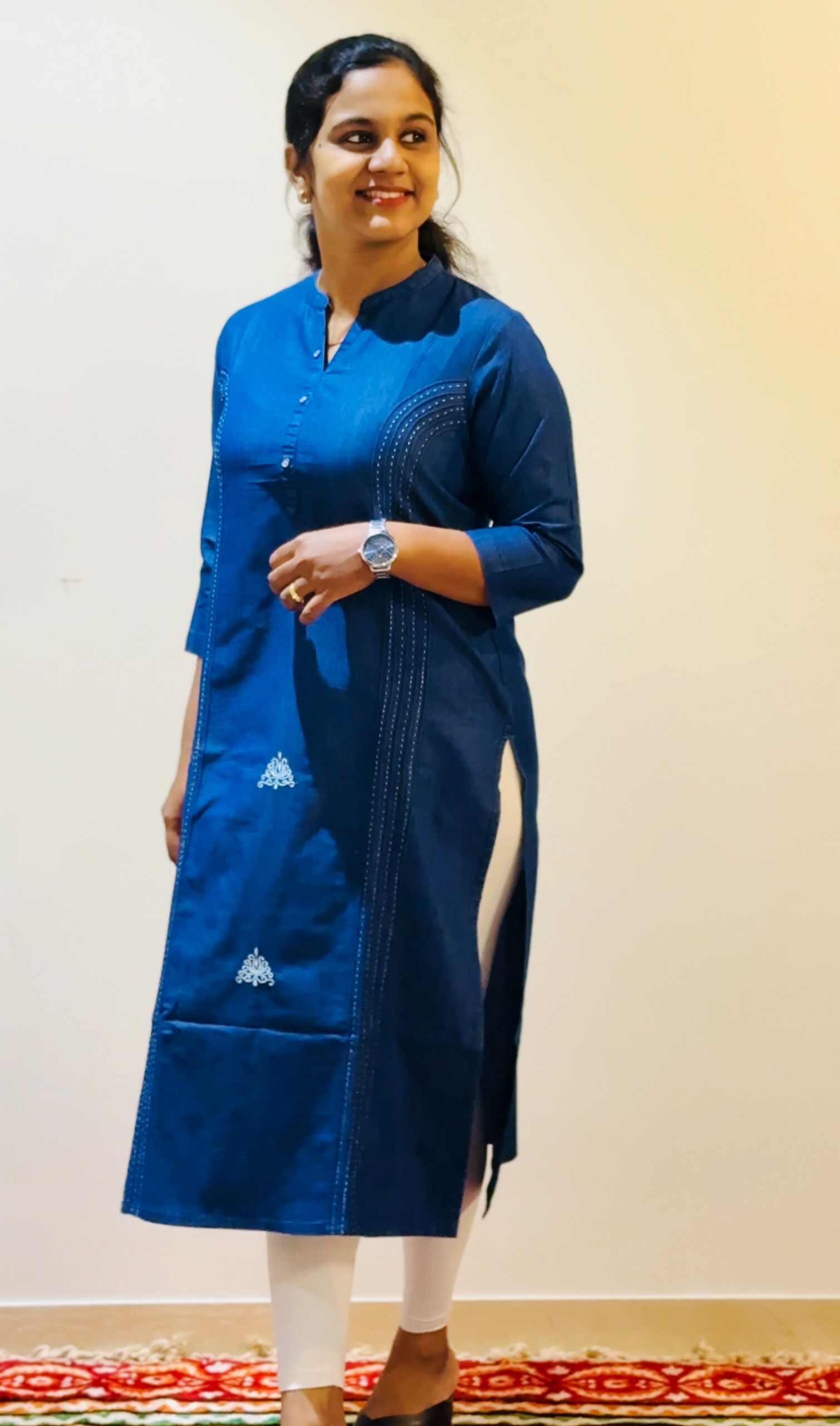 Denim Fancy Work Kurti