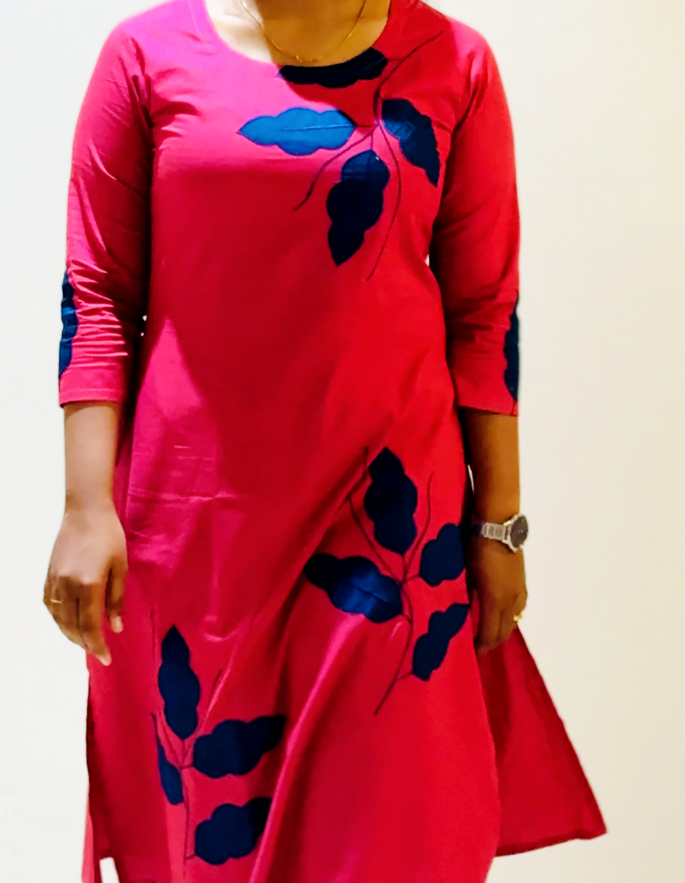 Natural Cotton With Aplique & Manual Work 