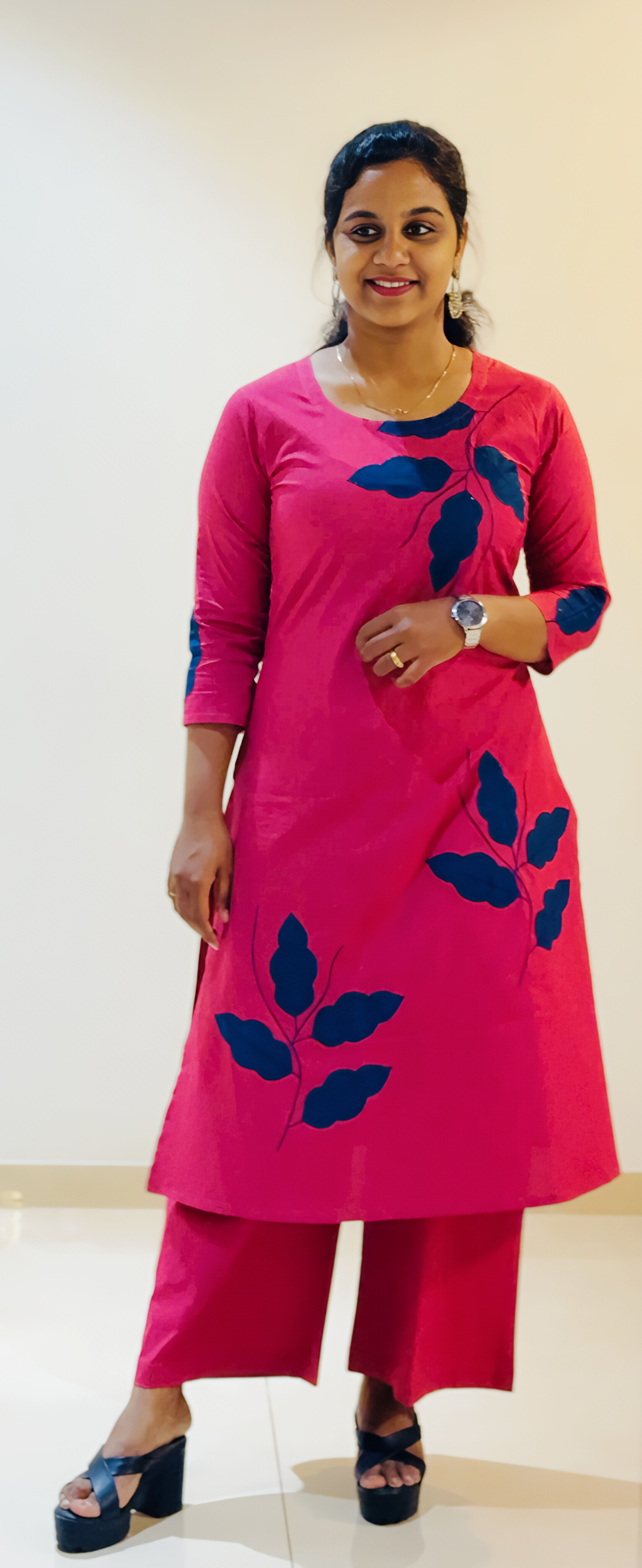 Natural Cotton With Aplique & Manual Work 