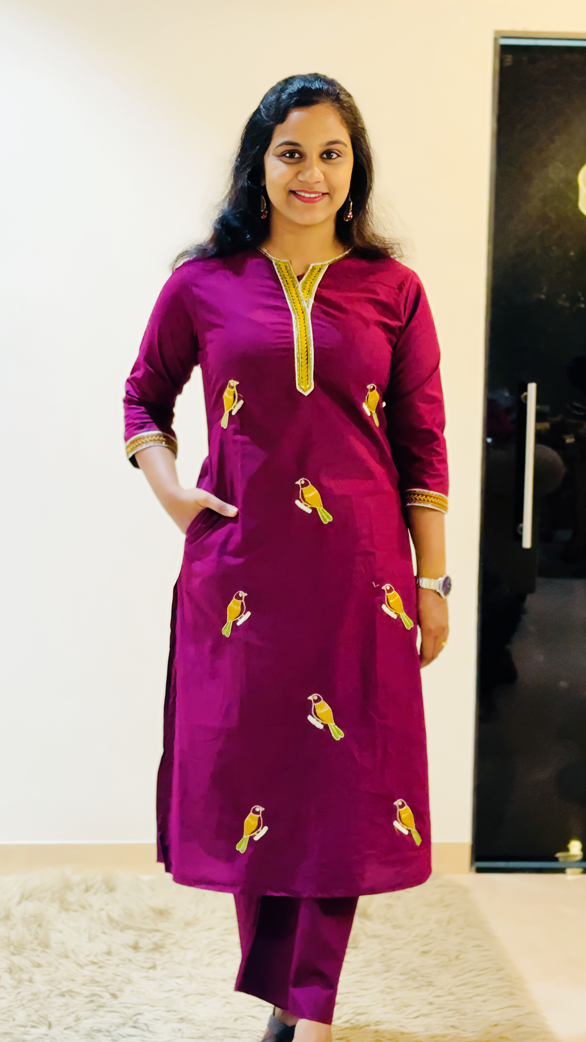 Natural Cotton Embroidery Work