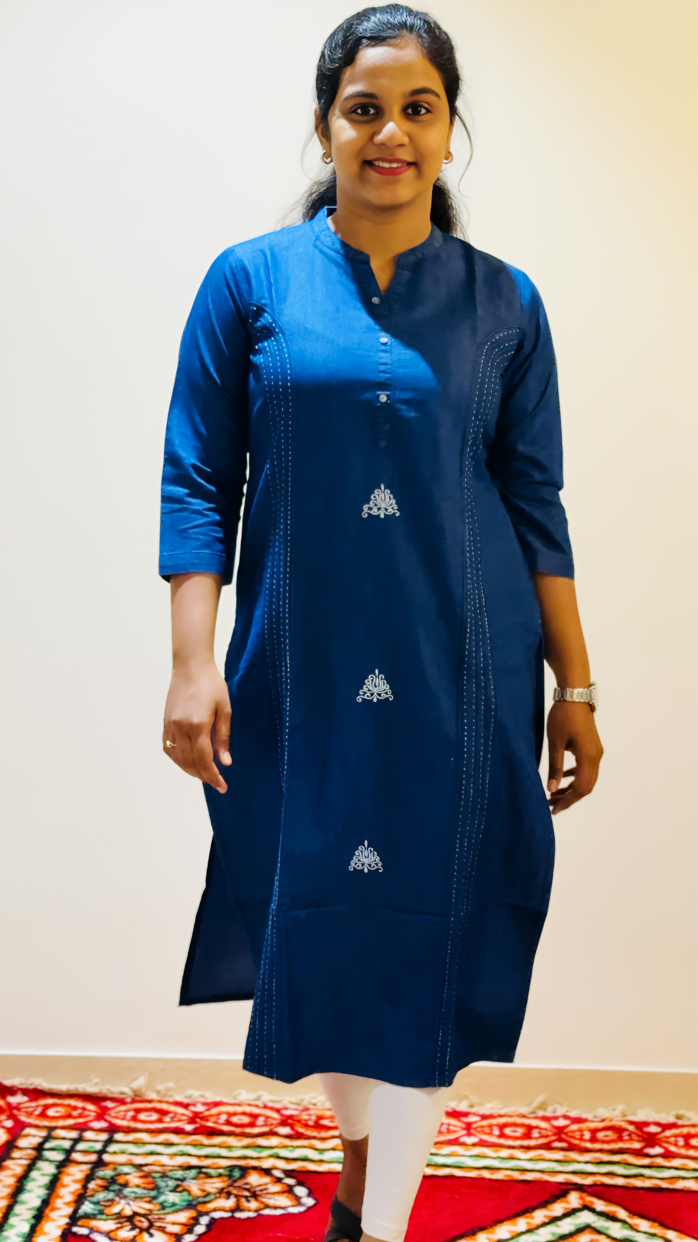 Denim Fancy Work Kurti