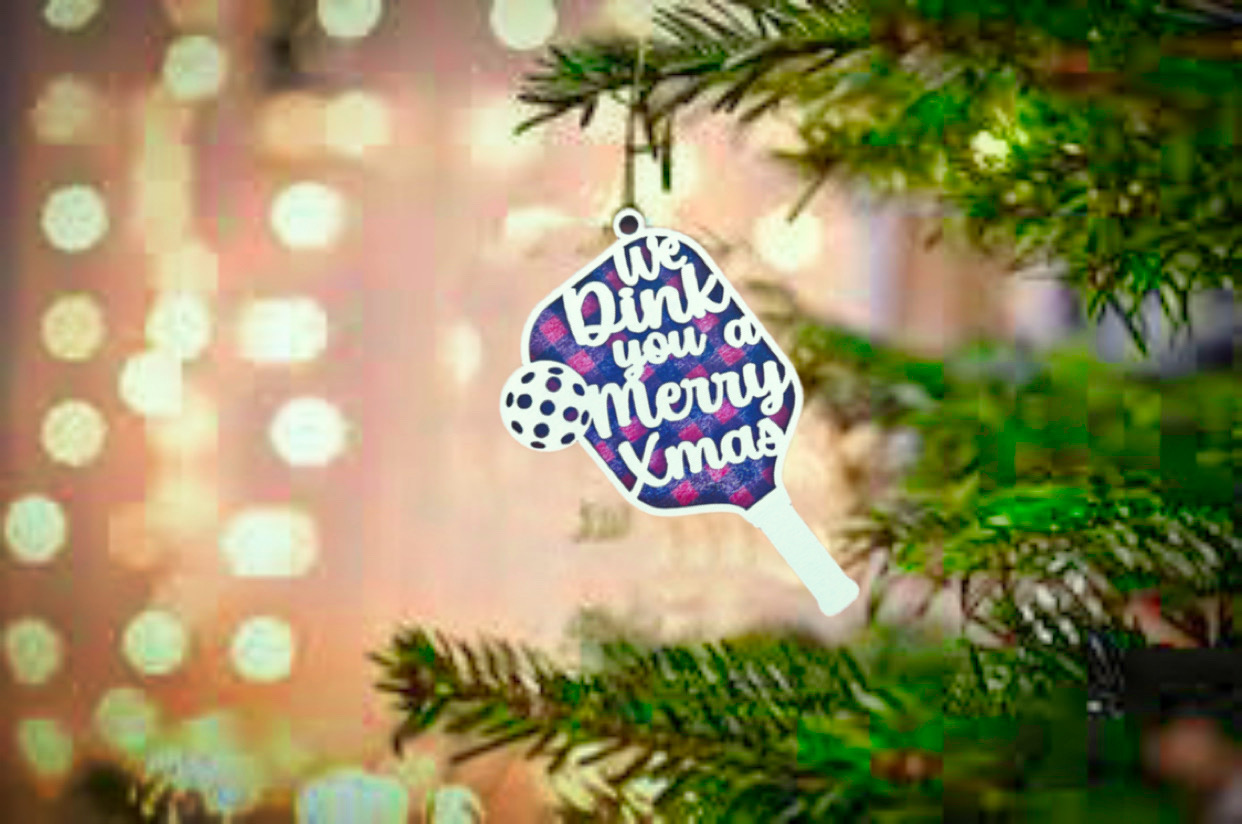 Festive pickleball paddle ornament set – 3 colours included!