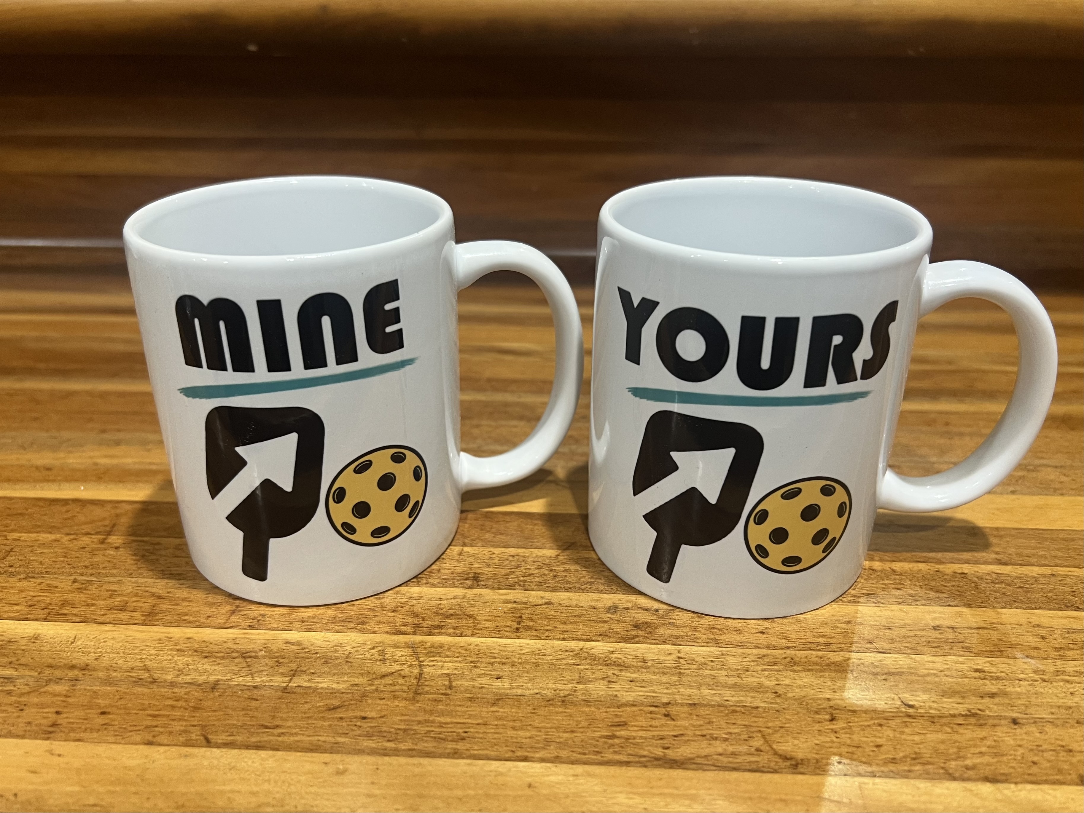 Coffee mug - Mine/Yours matching pickleball mugs (2-pack)