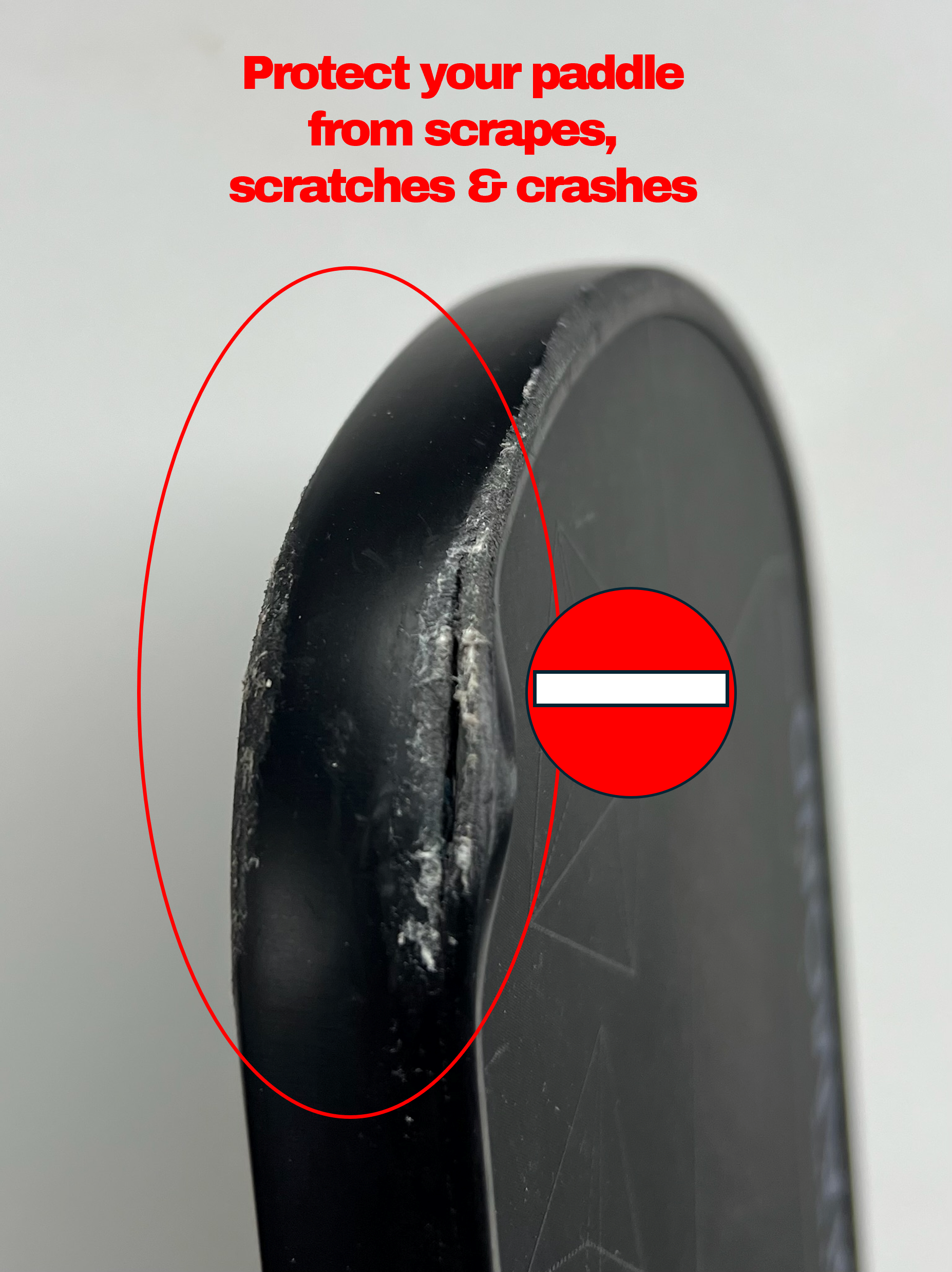 Paddle Edge Guard protection tape -  3pc 26mm - Graphite Black