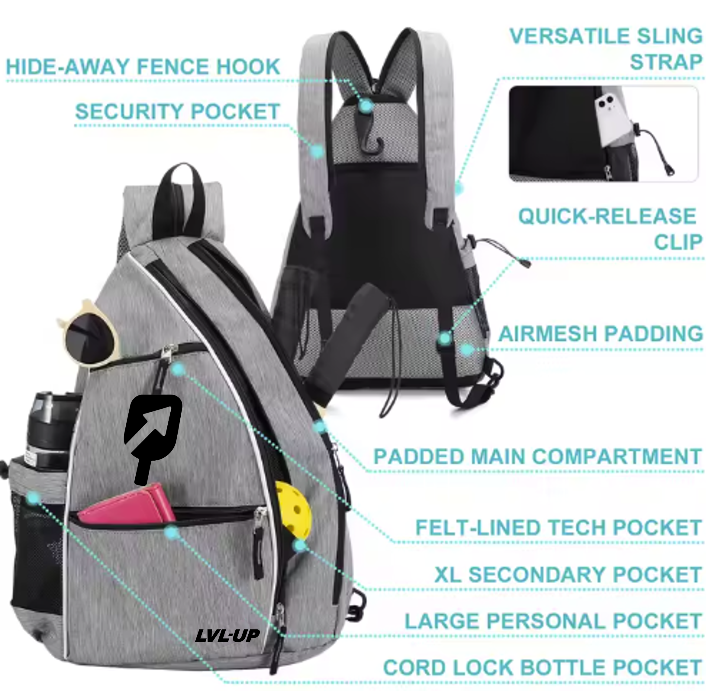 LVL-UP Rec Bag - Pastel Pink