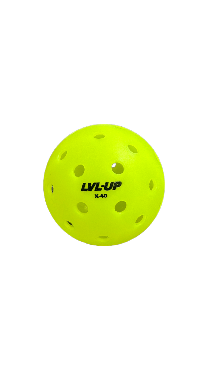 LVL-UP X-40 Outdoor Pickleball balls - 3/6/12/100 packs - Optic Yellow