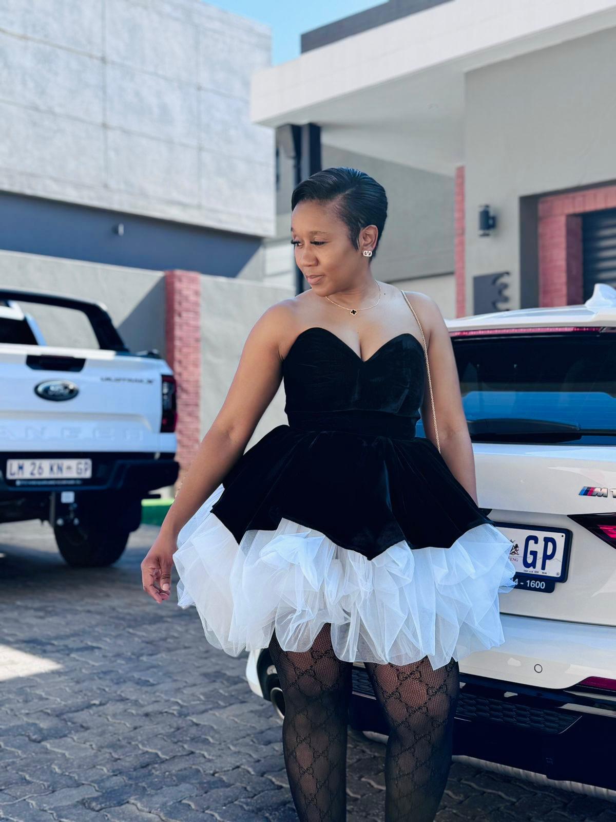 Black & White with velvet & tulle