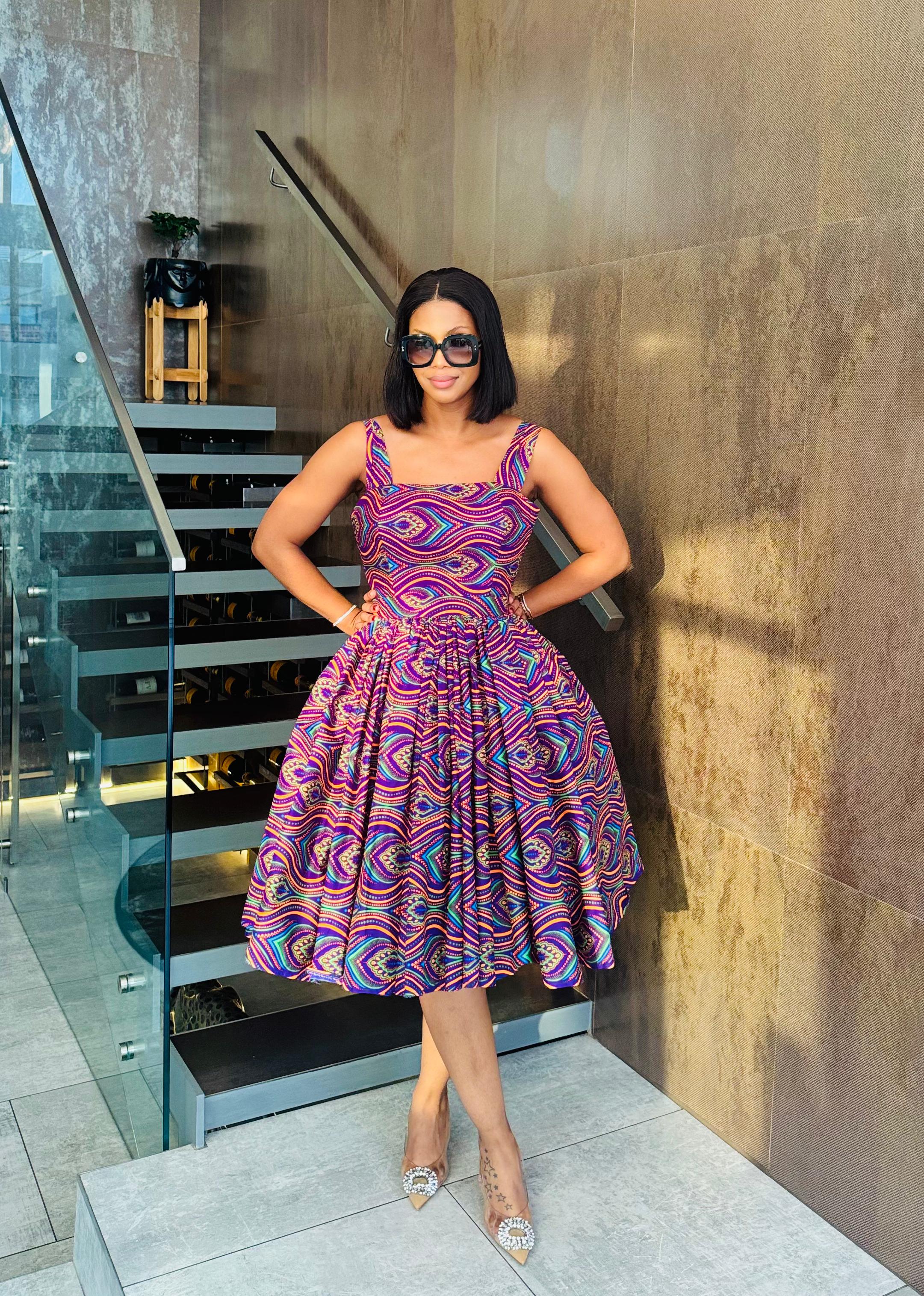 Multicoloured makoti dress