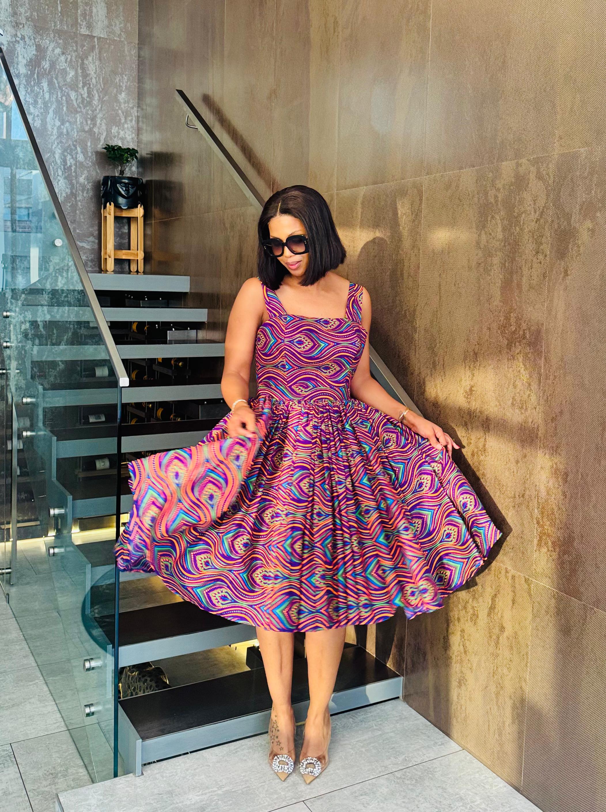 Multicoloured makoti dress