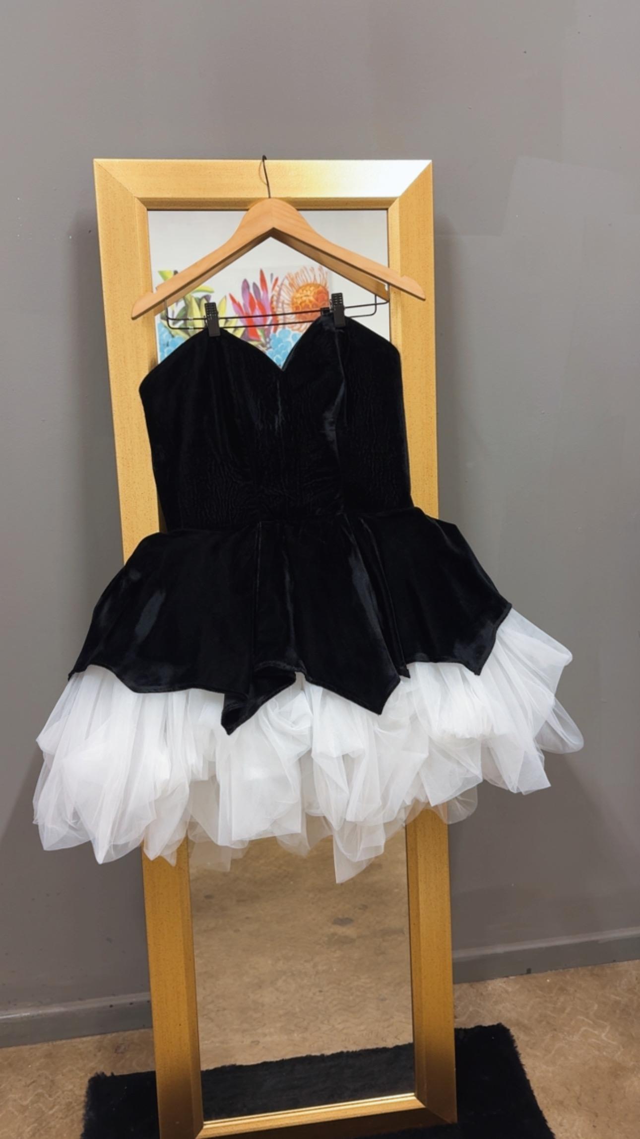 Black & White with velvet & tulle