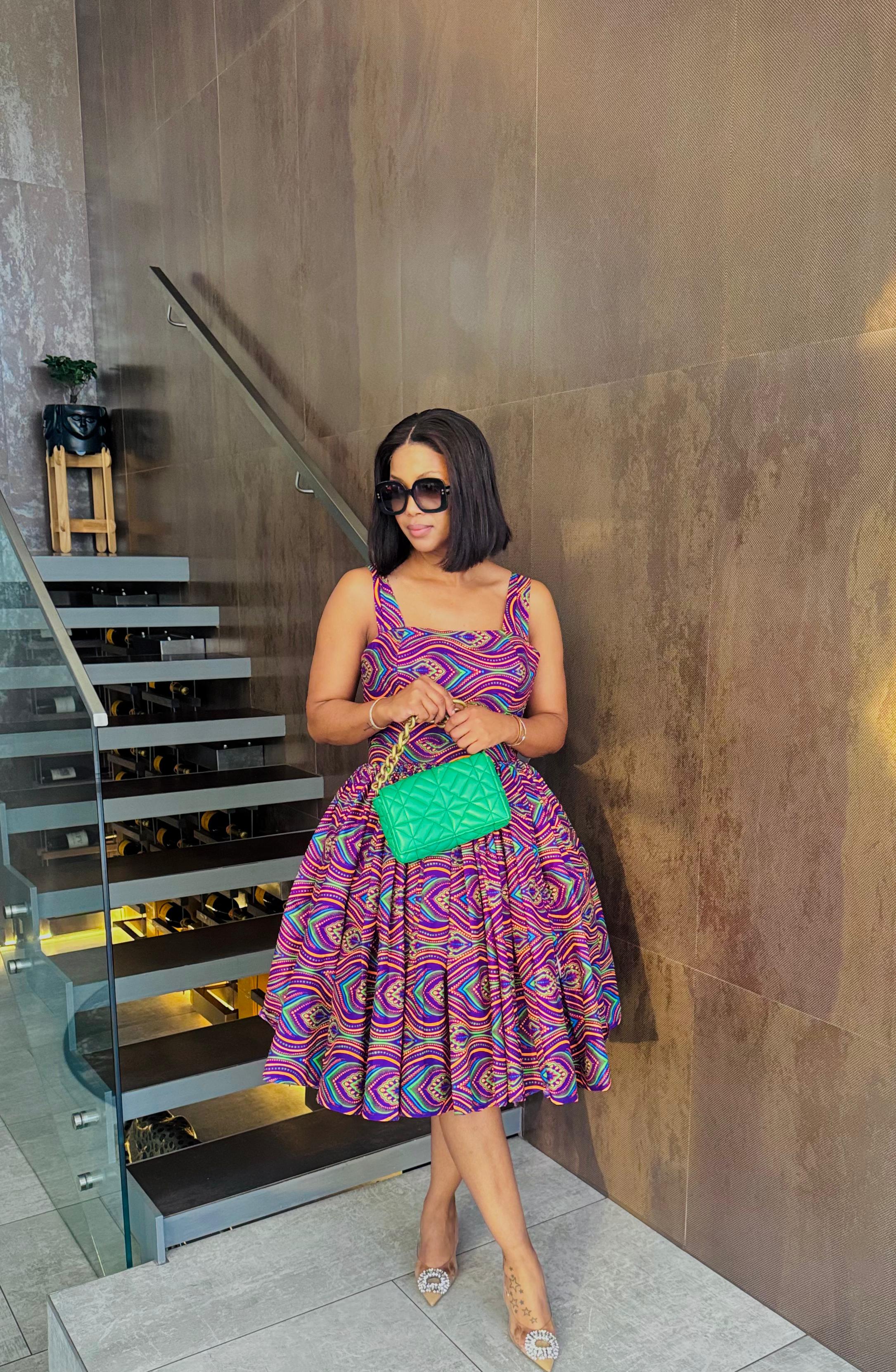 Multicoloured makoti dress