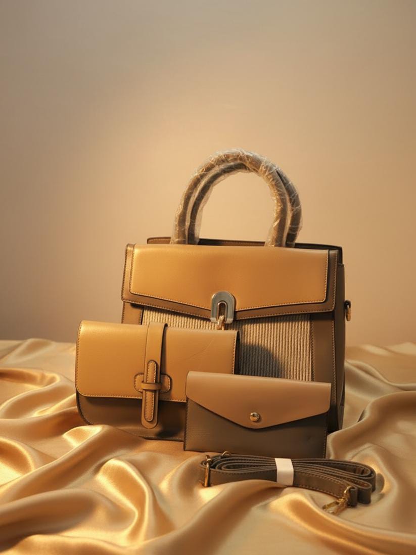 Elegant Leather Handbag Set