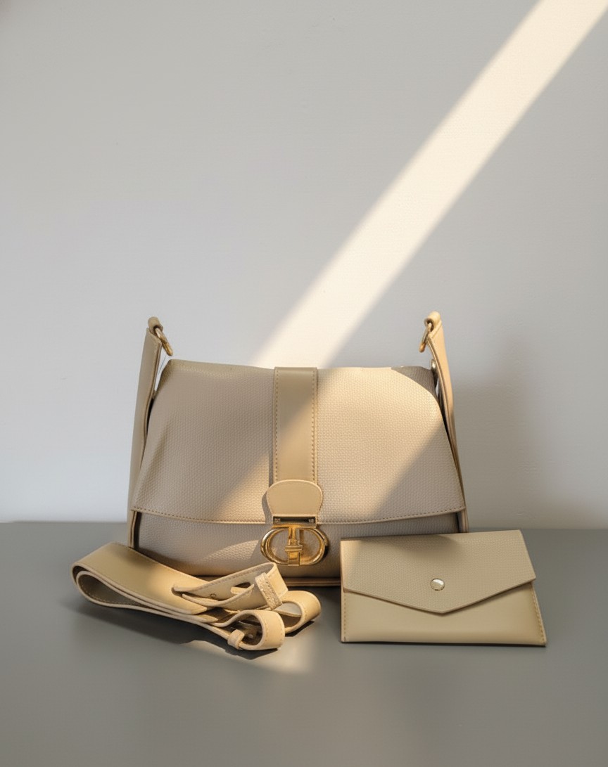 Olive Green Leather Shoulder Bag