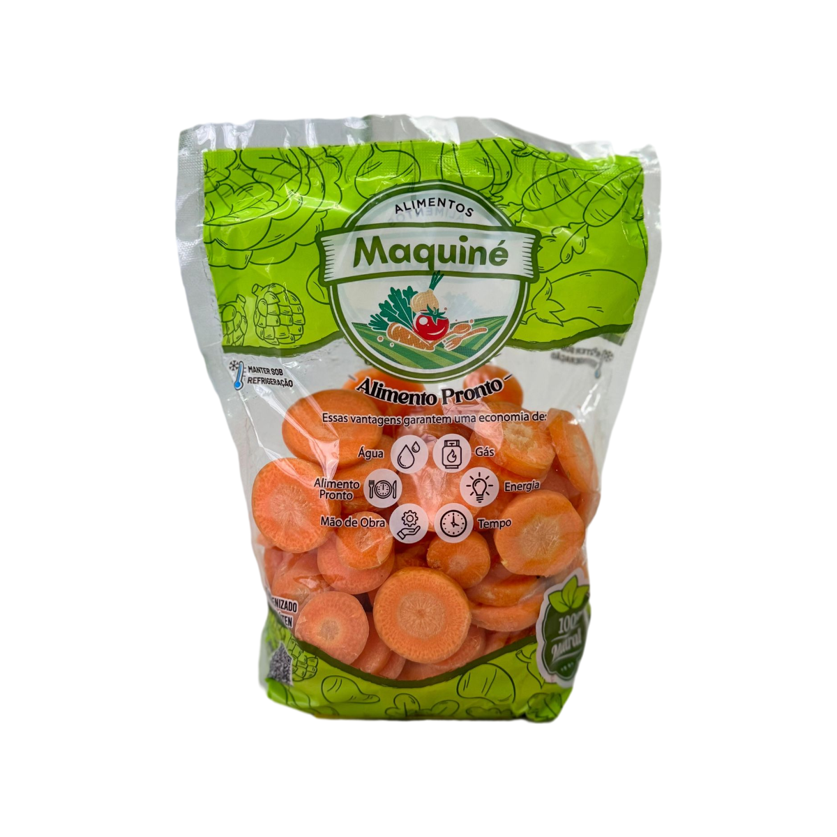 Cenoura em Rodelas Higienizado 500g 