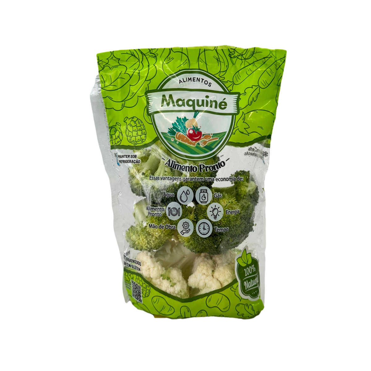 Mix Couve Flor e Brócolis Higienizado 300g 