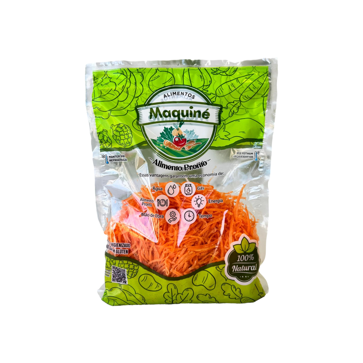 Cenoura Ralada Higienizado 500g