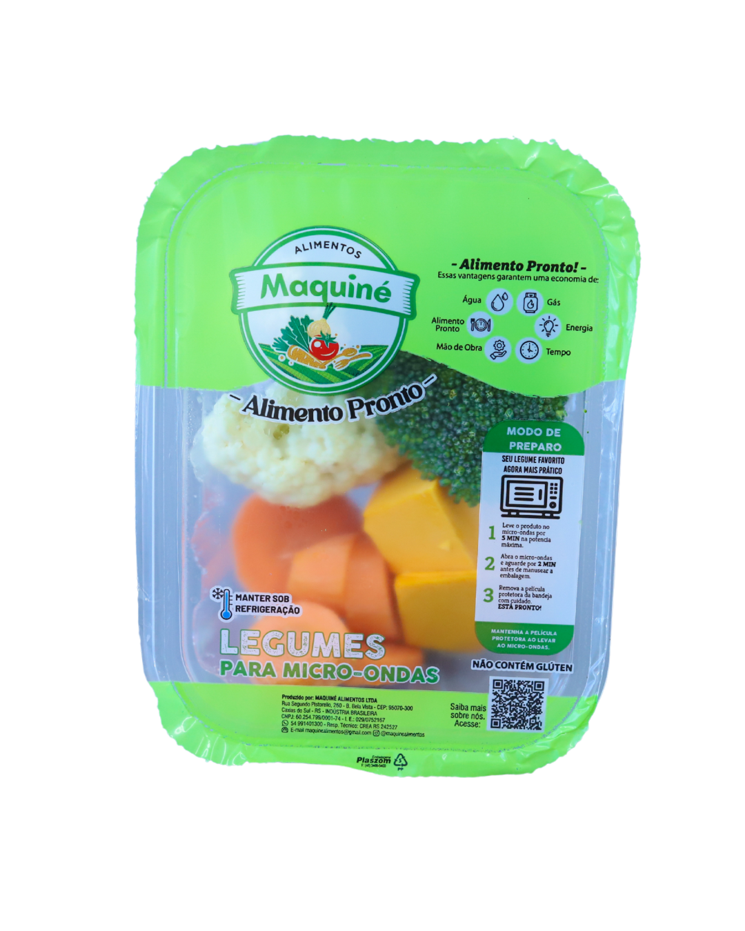 Mix de legumes micro-ondas (brócolis, couve-flor, cenoura, moranga) 200g