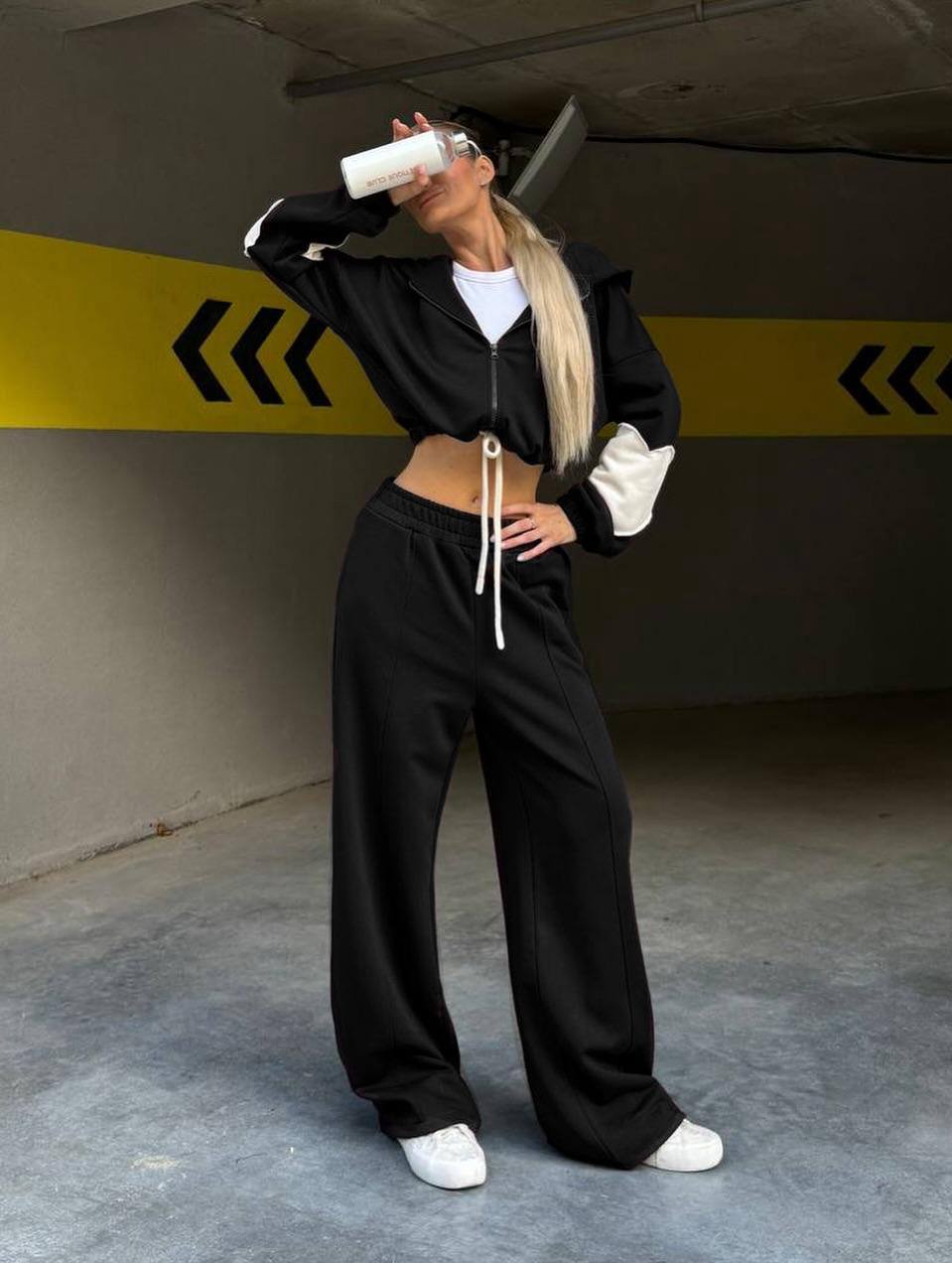 Dark Gray Two-Piece Tracksuit