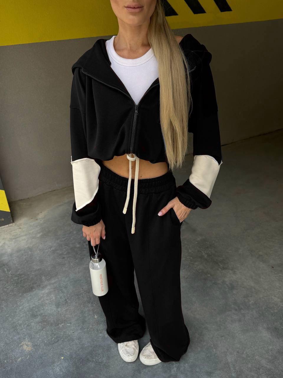 Dark Gray Two-Piece Tracksuit