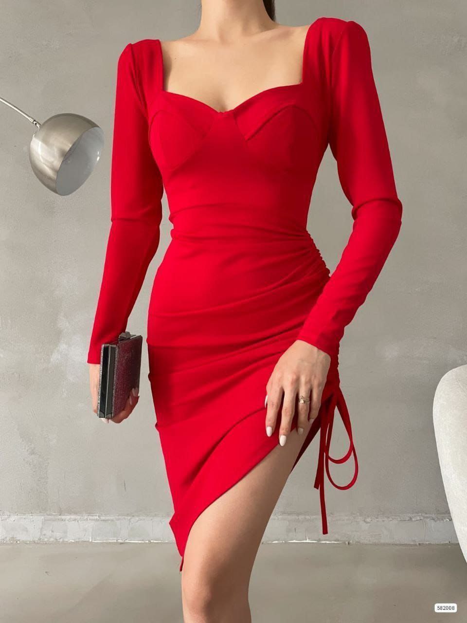 Elegant Purple Long Sleeve Bodycon Dress