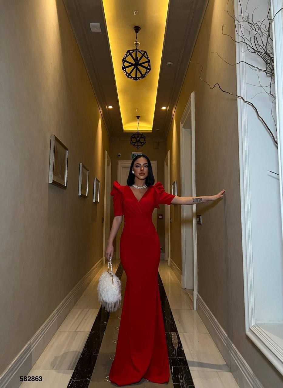 Elegant Red Evening Gown