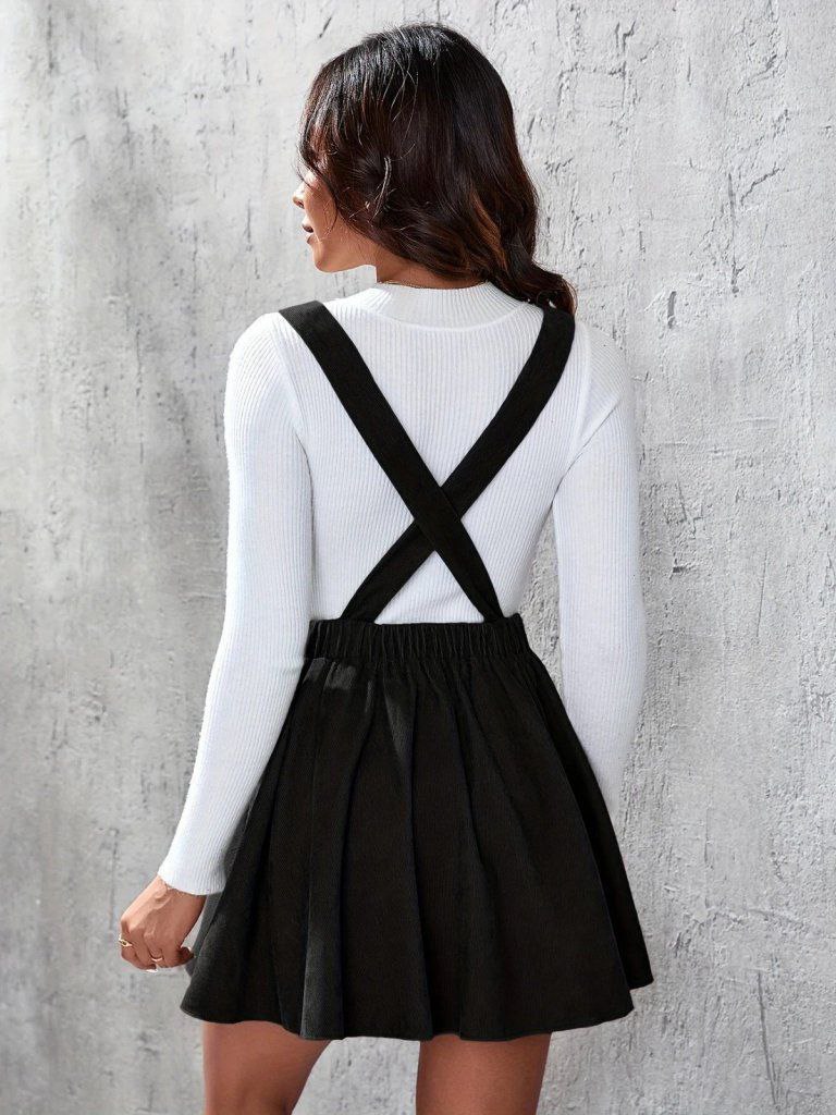 Women's Square Neck Pinafore Dress