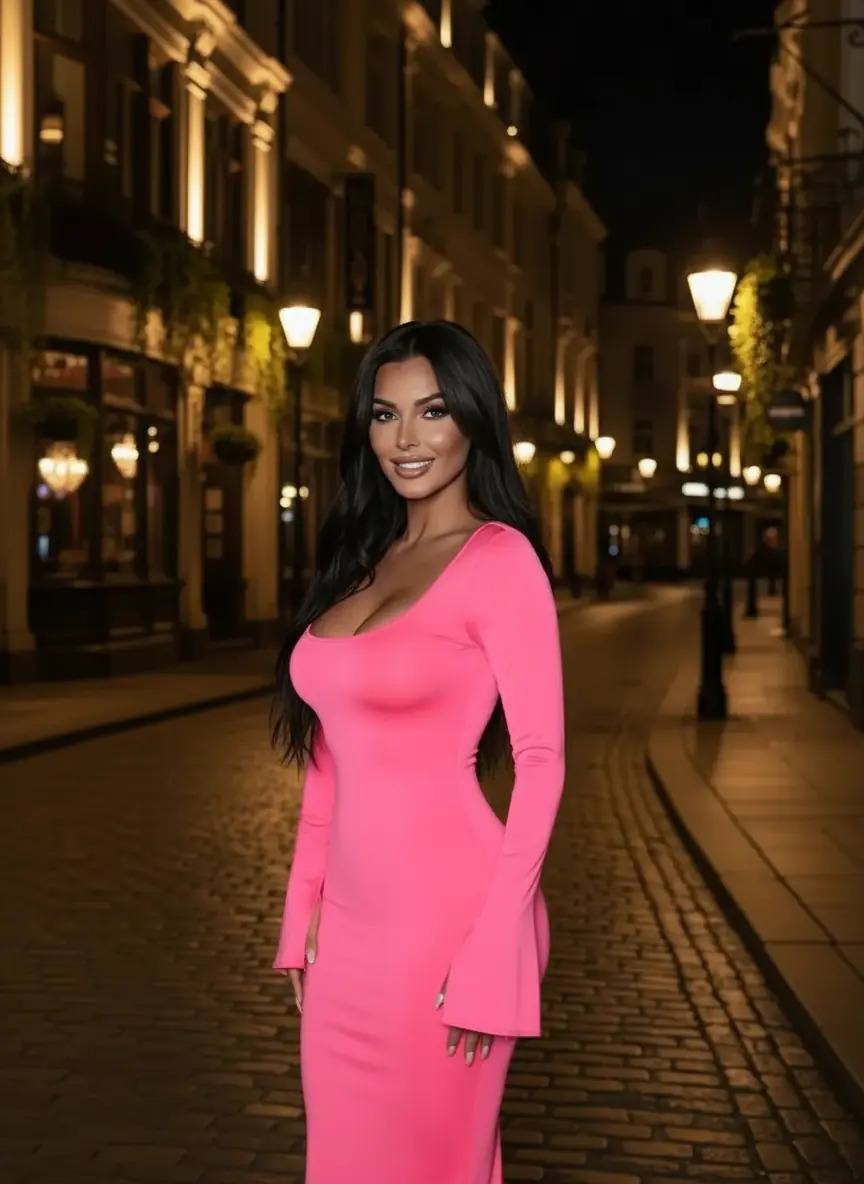 Elegant Pink Evening Dress