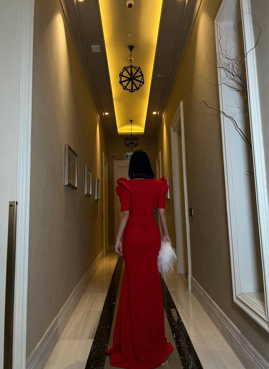 Elegant Red Evening Gown