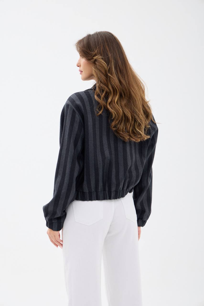 Stylish Gray Bomber Jacket