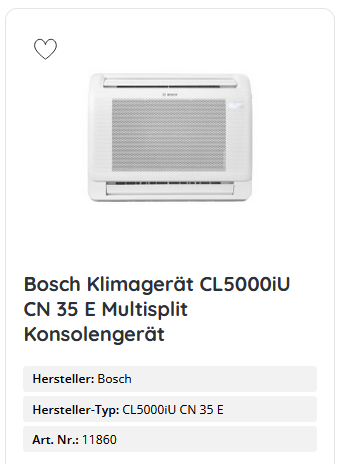 Bosch Klimagerät CL5000iU CN 35 E