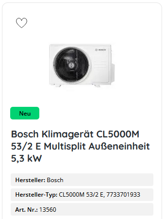 Bosch Klimagerät CL5000M 53/2 E