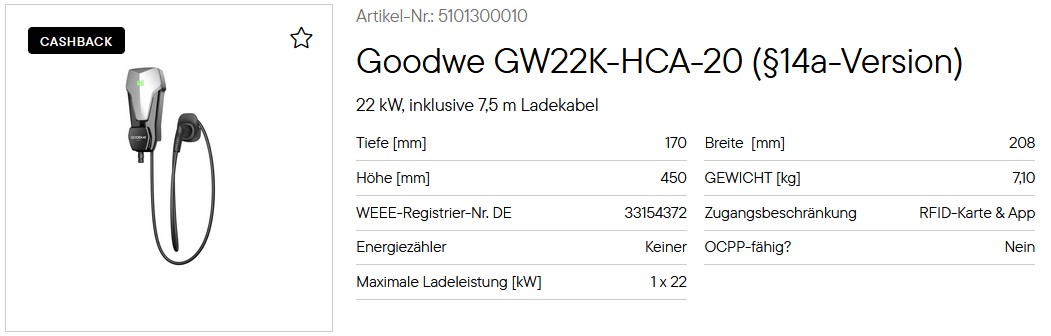 Goodwe GW22K-HCA-20 (§14a-Version)