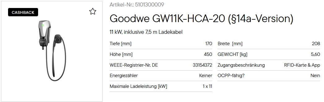 Goodwe GW11K-HCA-20 (§14a-Version)