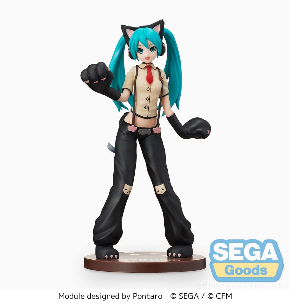 Hatsune Miku Project DIVA Arcade Future Tone SPM PVC Statue Hatsune Miku Kitty Cat 