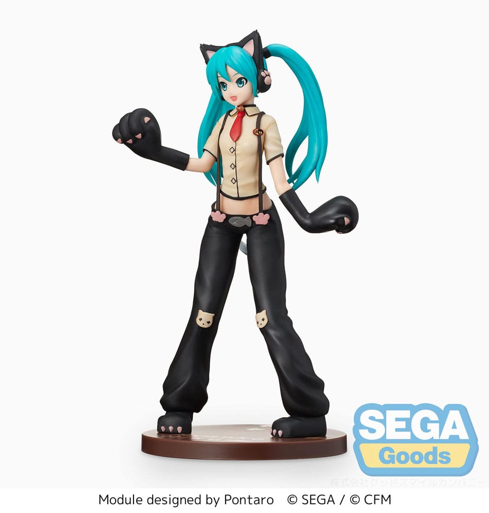 Hatsune Miku Project DIVA Arcade Future Tone SPM PVC Statue Hatsune Miku Kitty Cat 