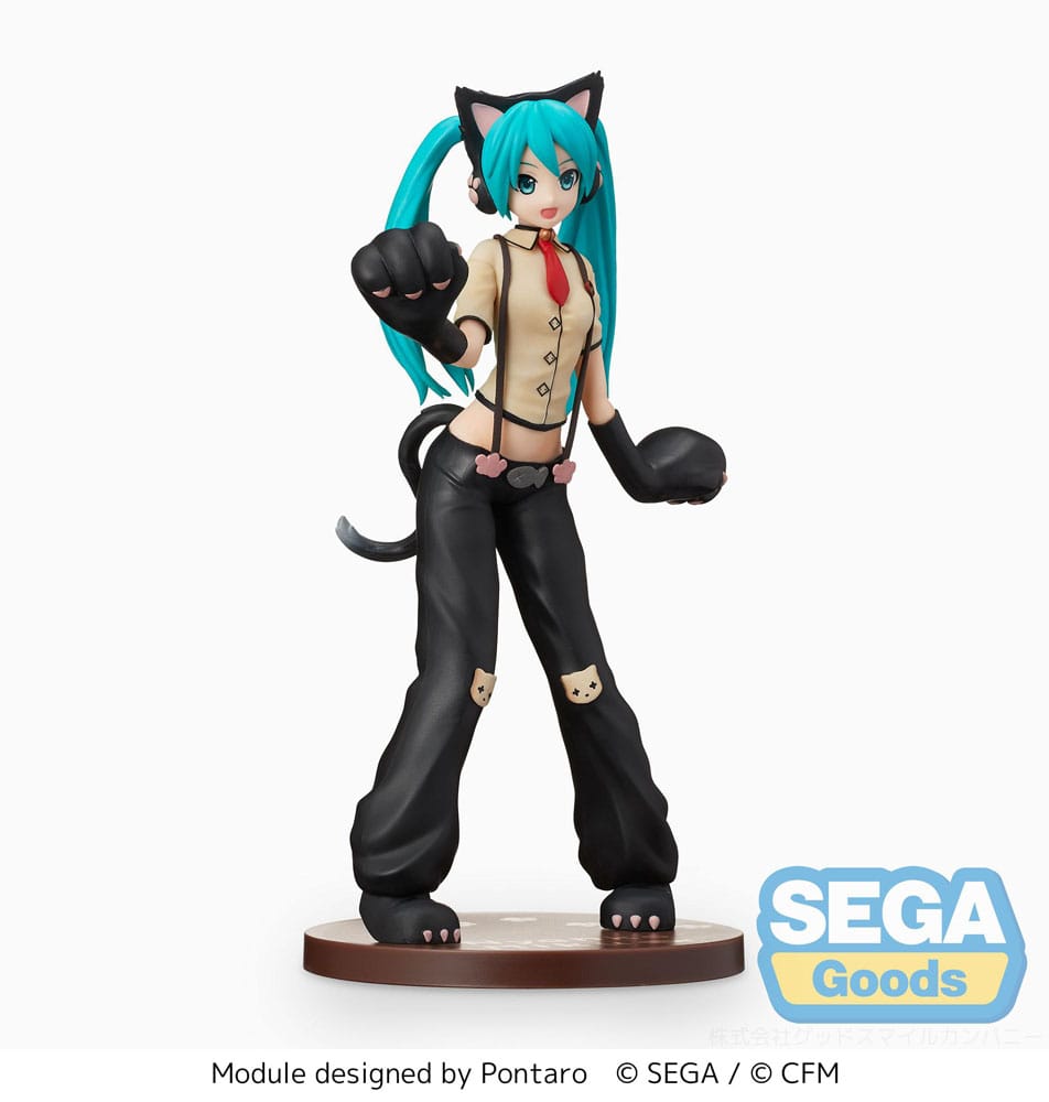 Hatsune Miku Project DIVA Arcade Future Tone SPM PVC Statue Hatsune Miku Kitty Cat 