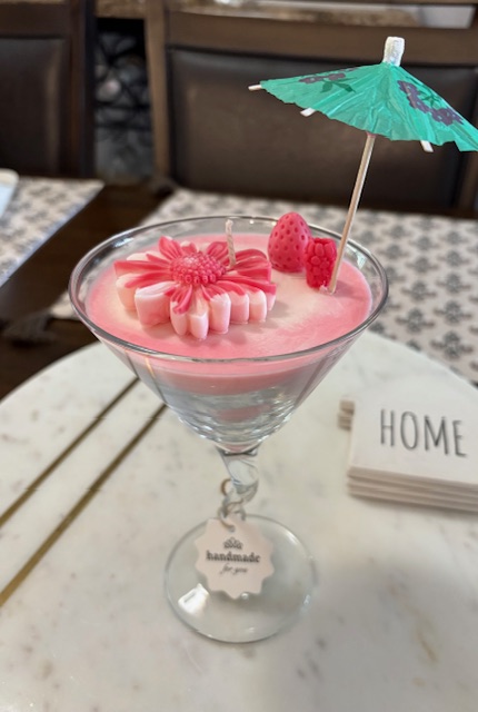 Handmade Strawberry Martini Candle