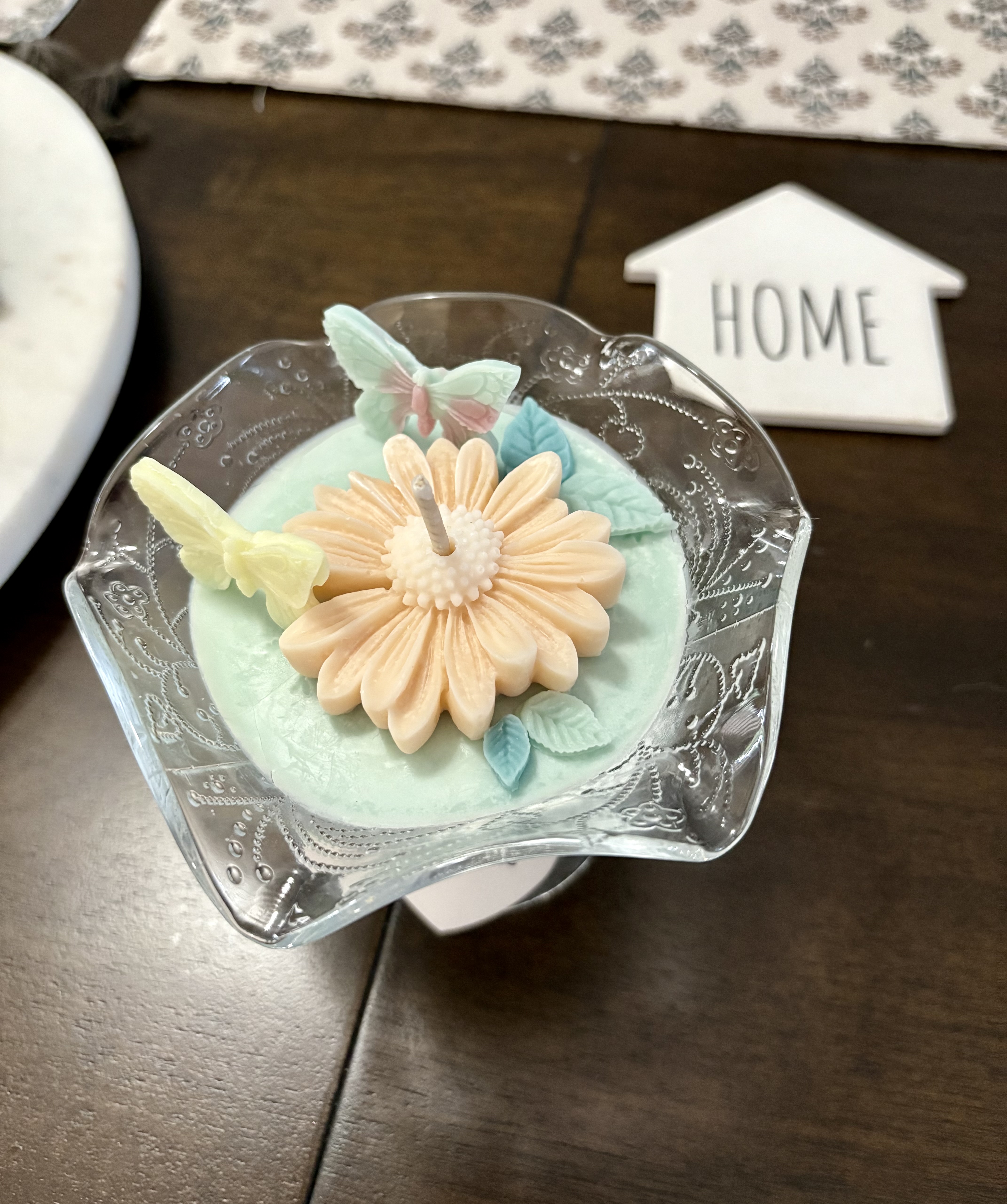 Handmade Decorative Flower candle Bowl