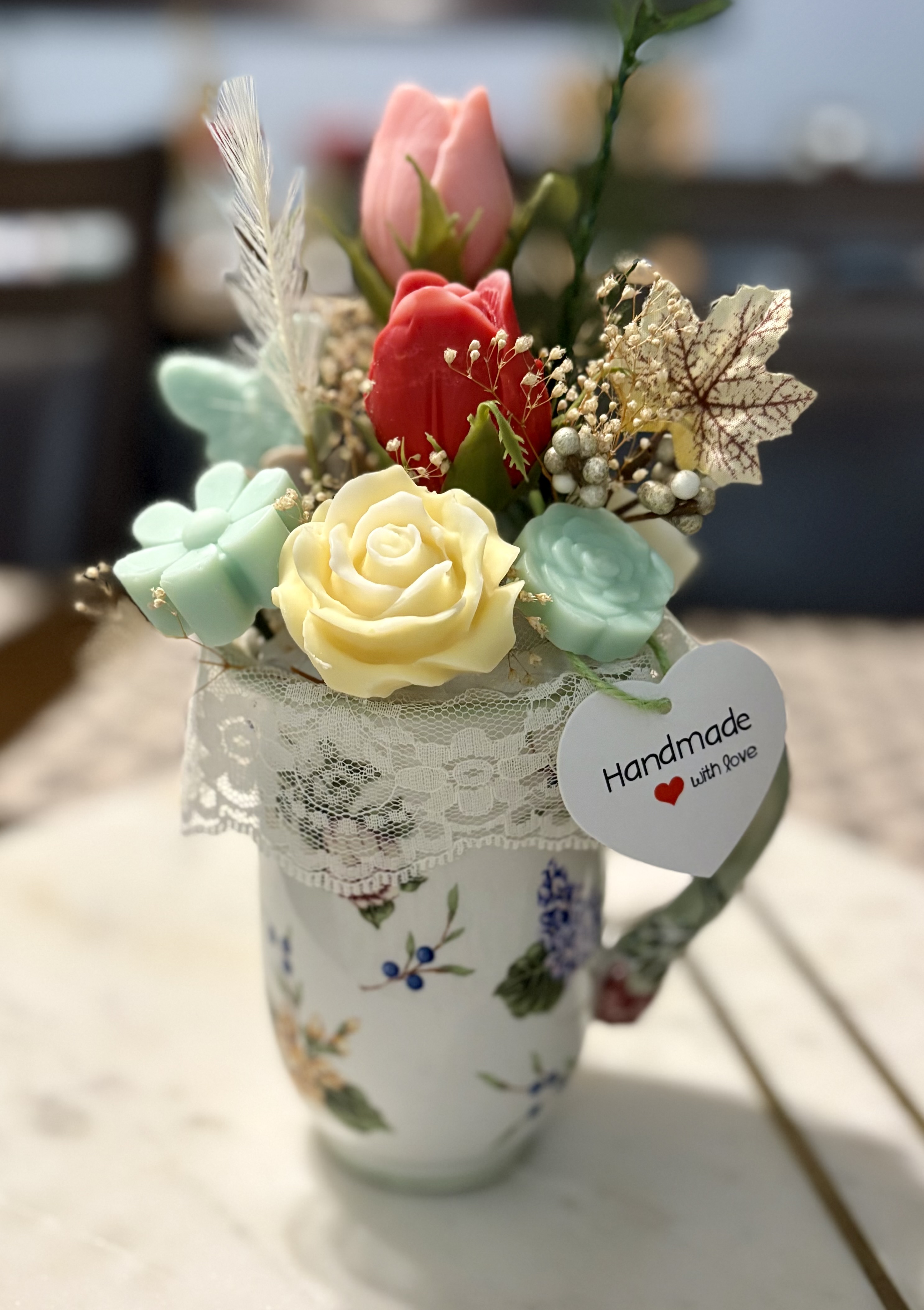 Handmade soy wax Flower Bouquet