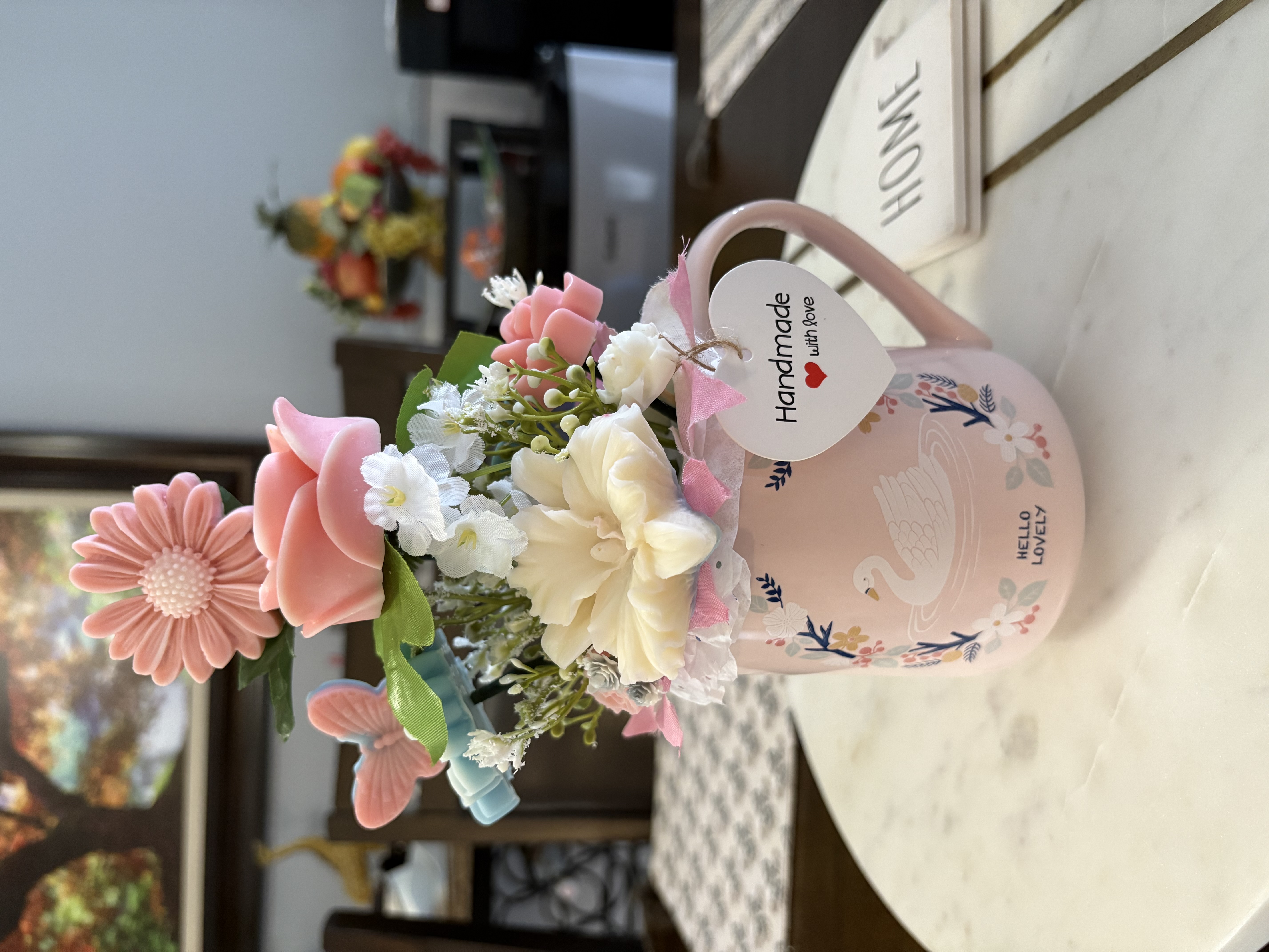Handmade wax melts Floral Mug Arrangement