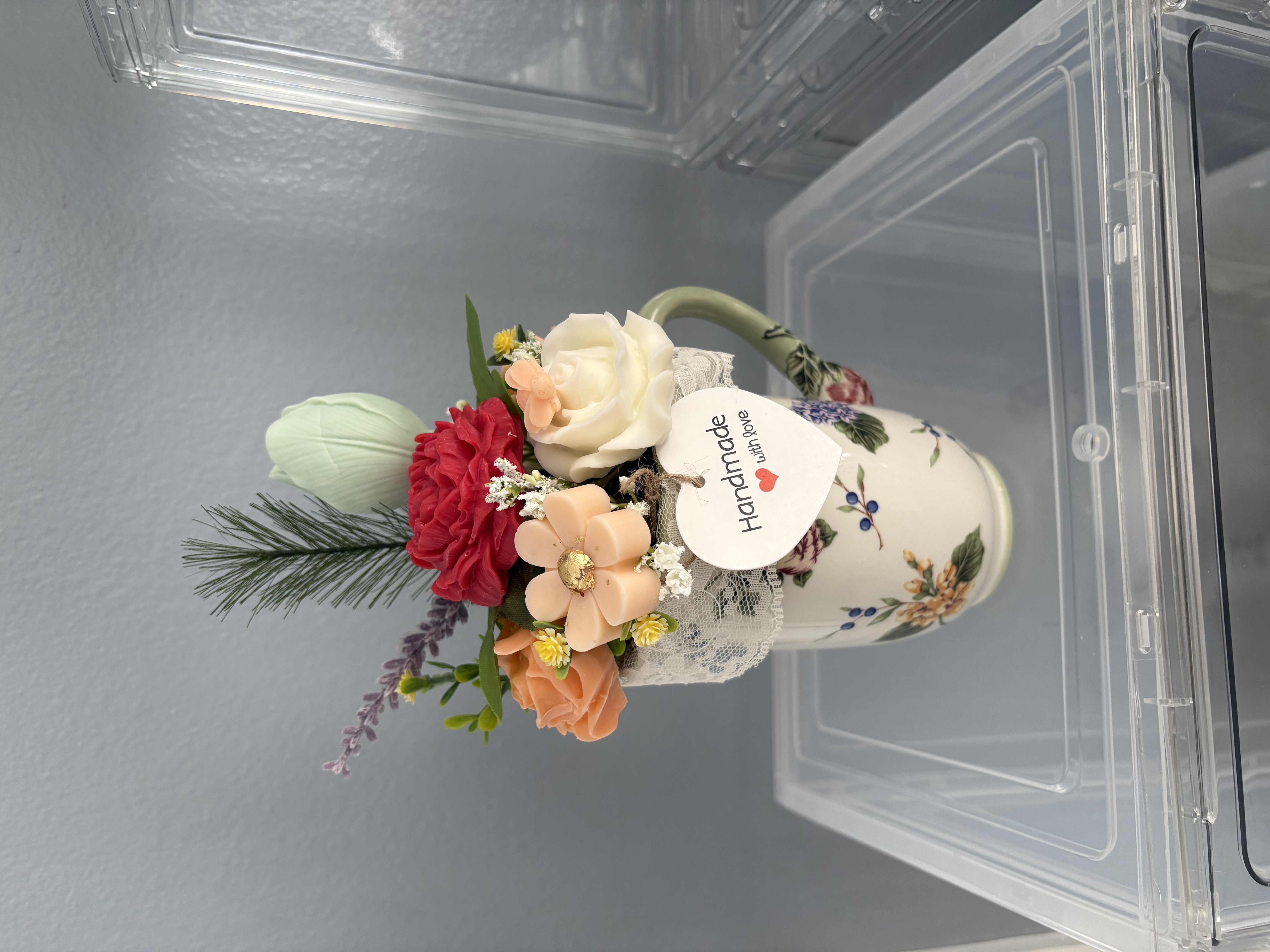 Vintage Floral Handmade Vase