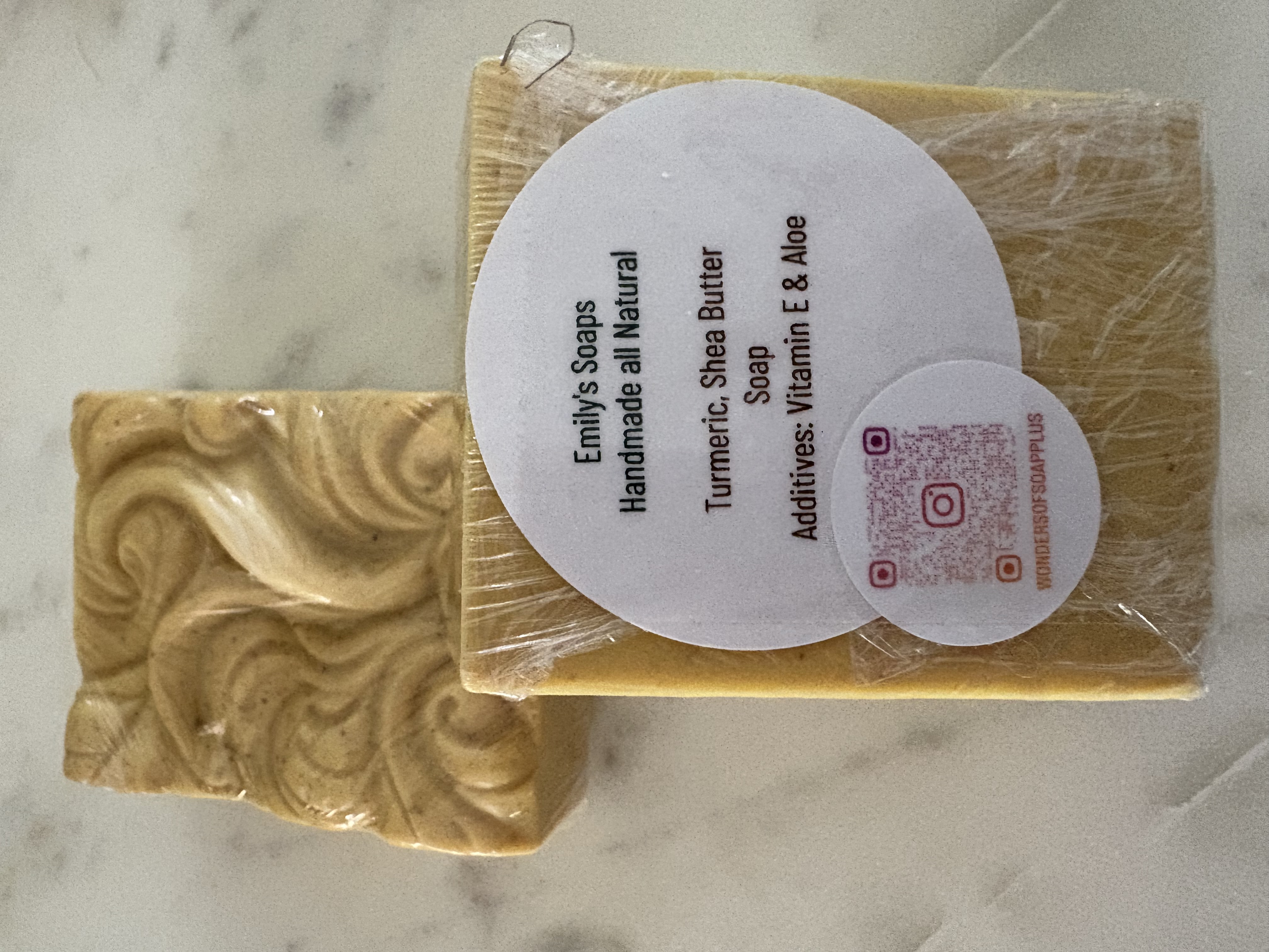 Shea Butter Turmeric Swirl Soap Bars