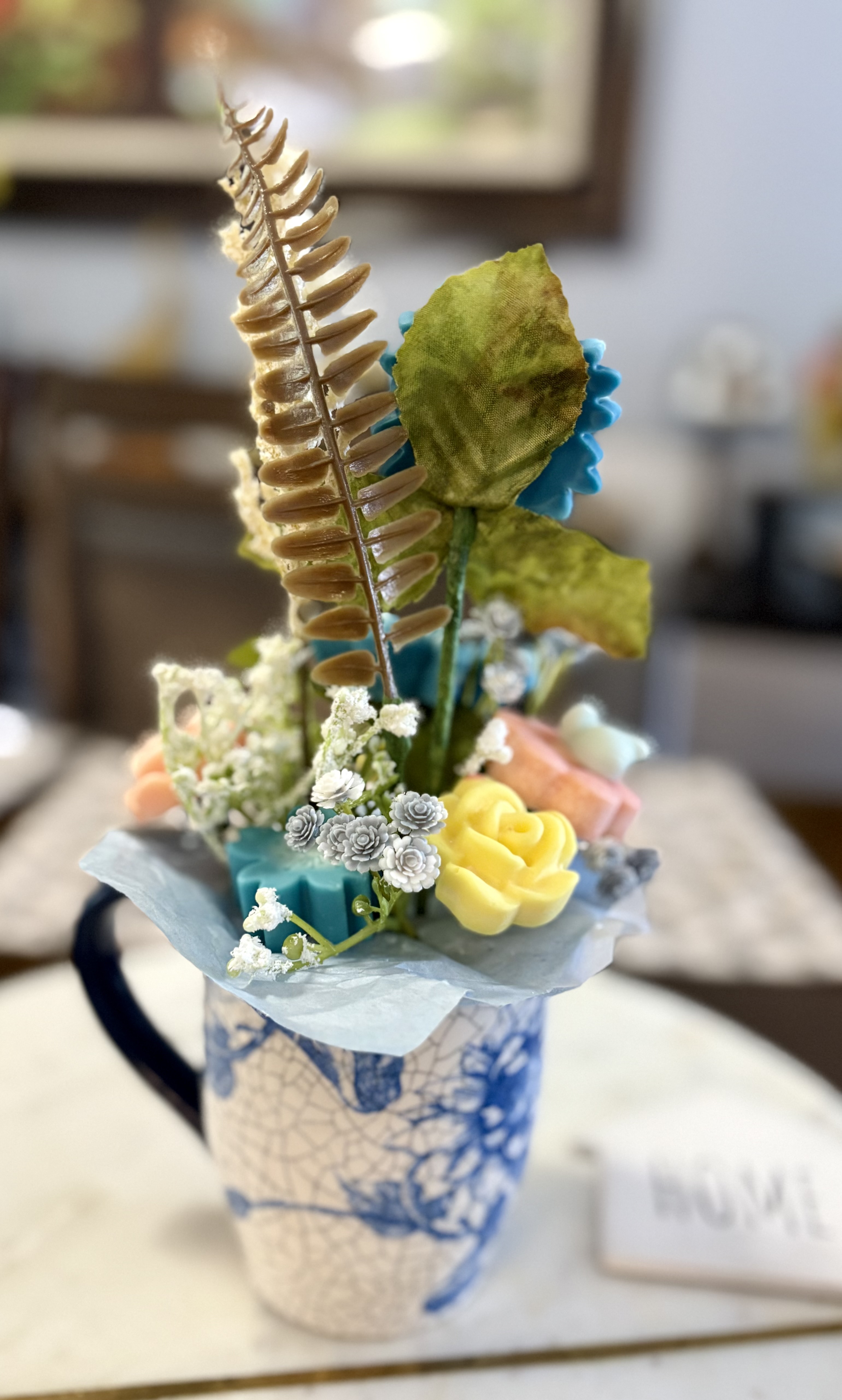 Decorative Flower Mug Arrangement