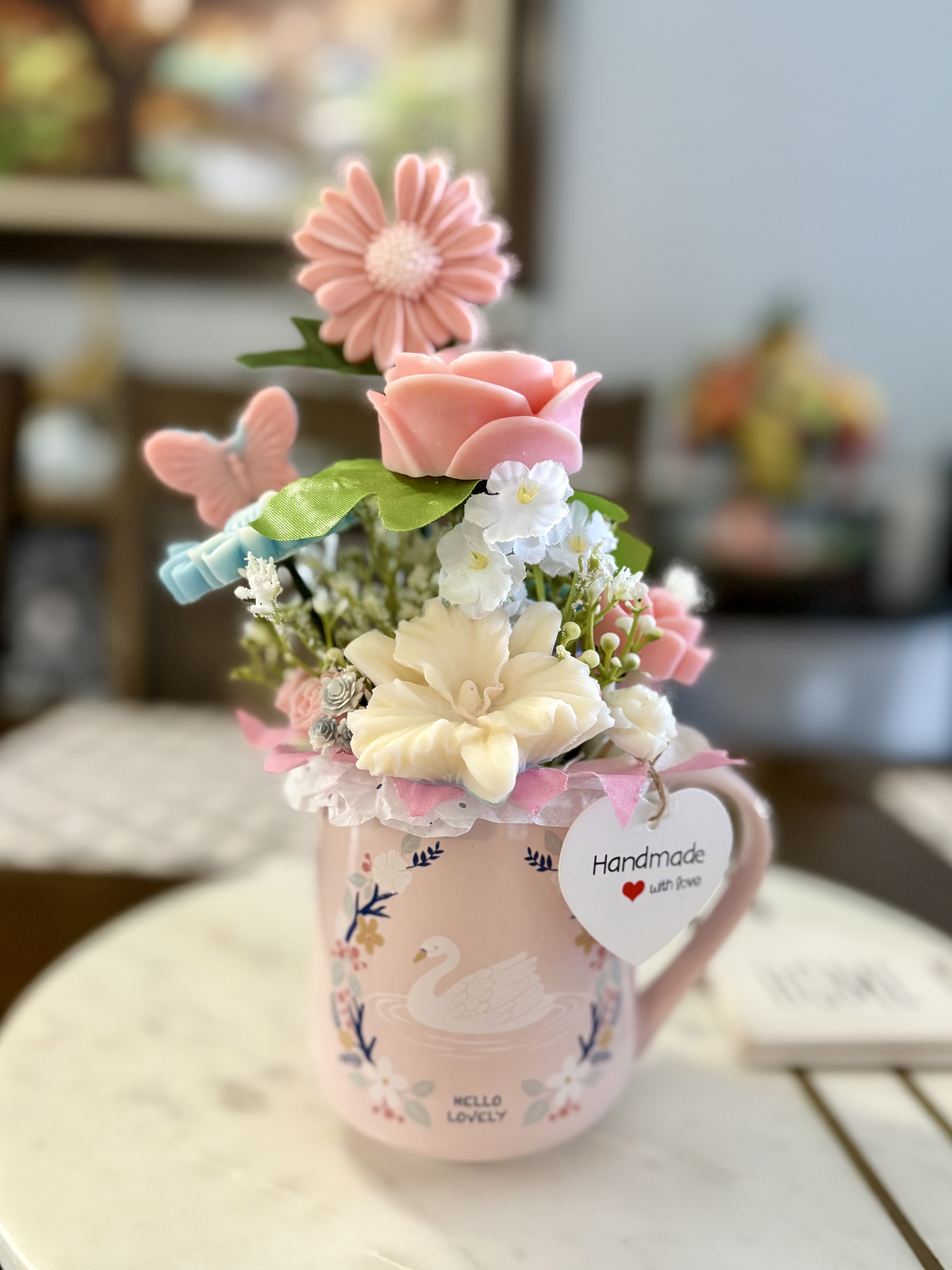 Handmade wax melts Floral Mug Arrangement