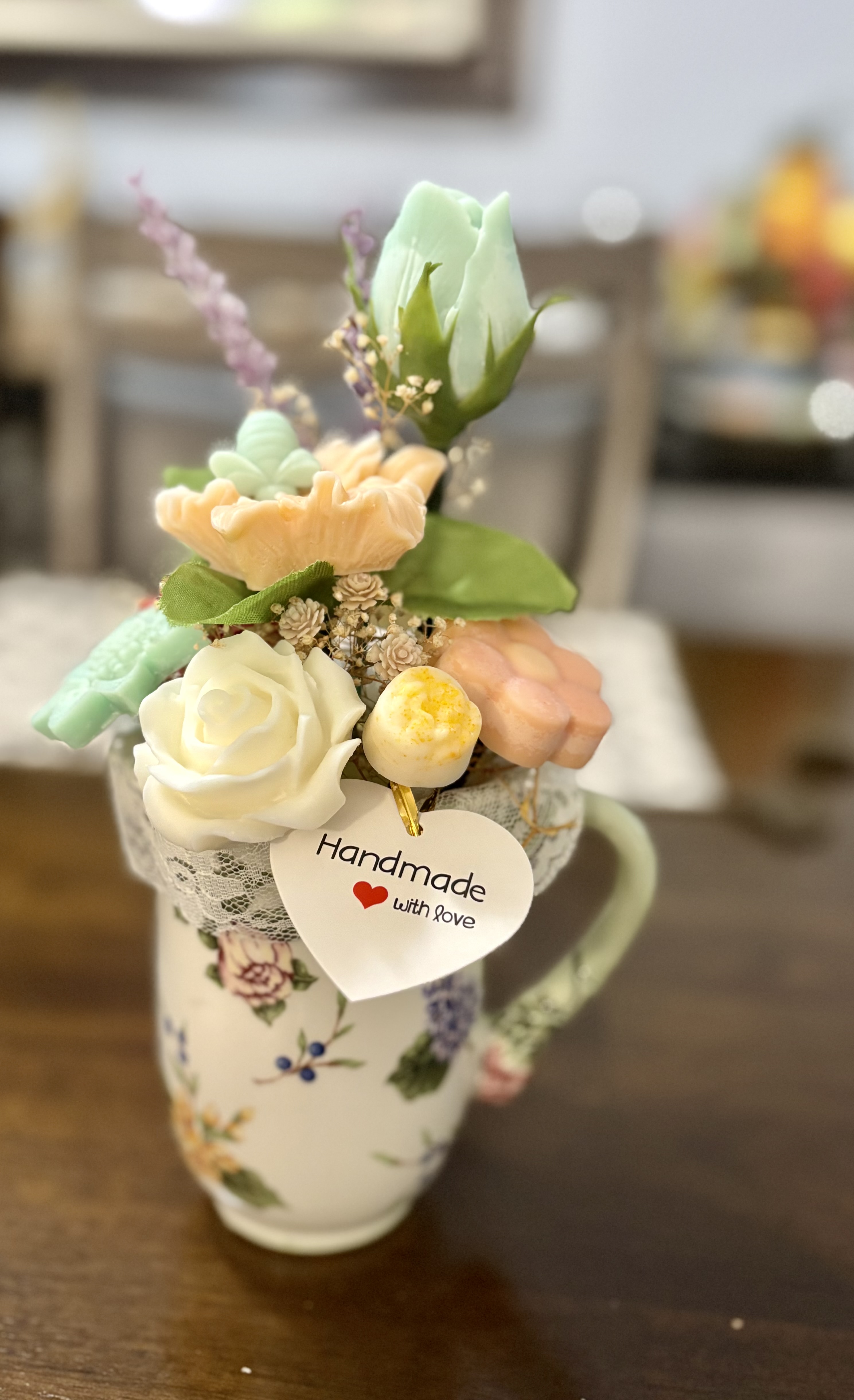 Floral Arrangement in vintage Vase