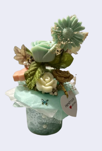 Handcrafted Decorative Floral Jar