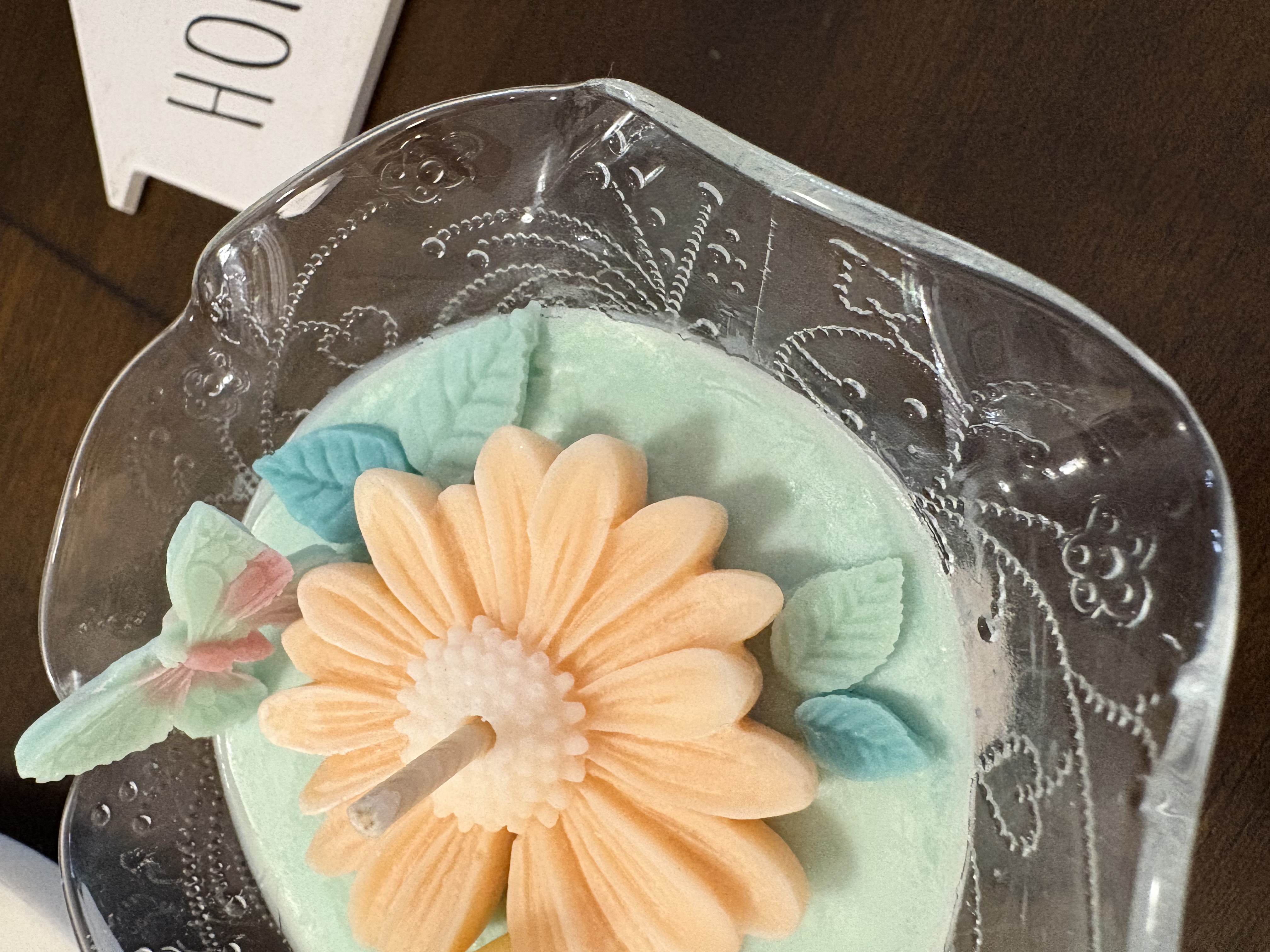 Handmade Decorative Flower candle Bowl