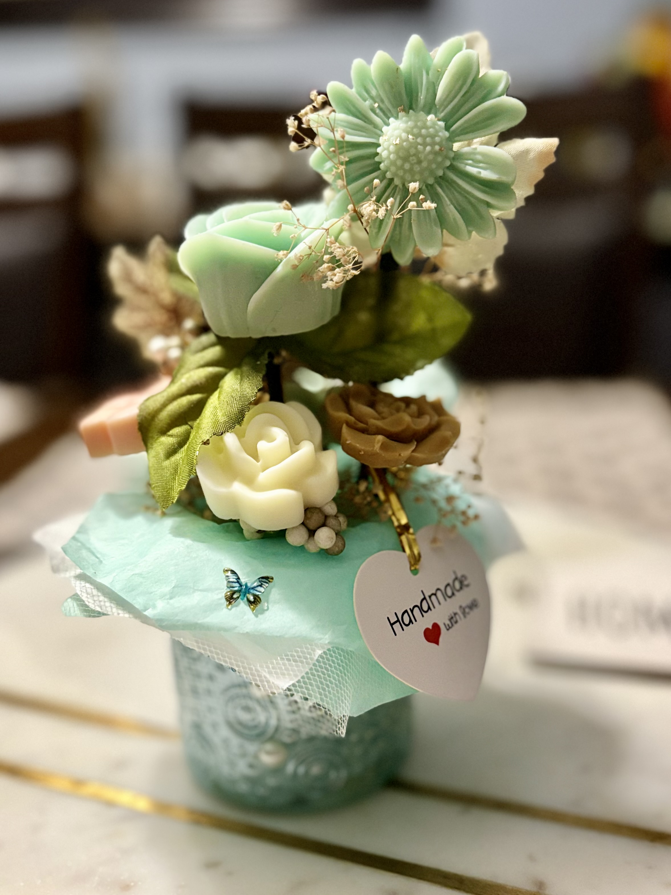 Handcrafted Decorative Floral Jar