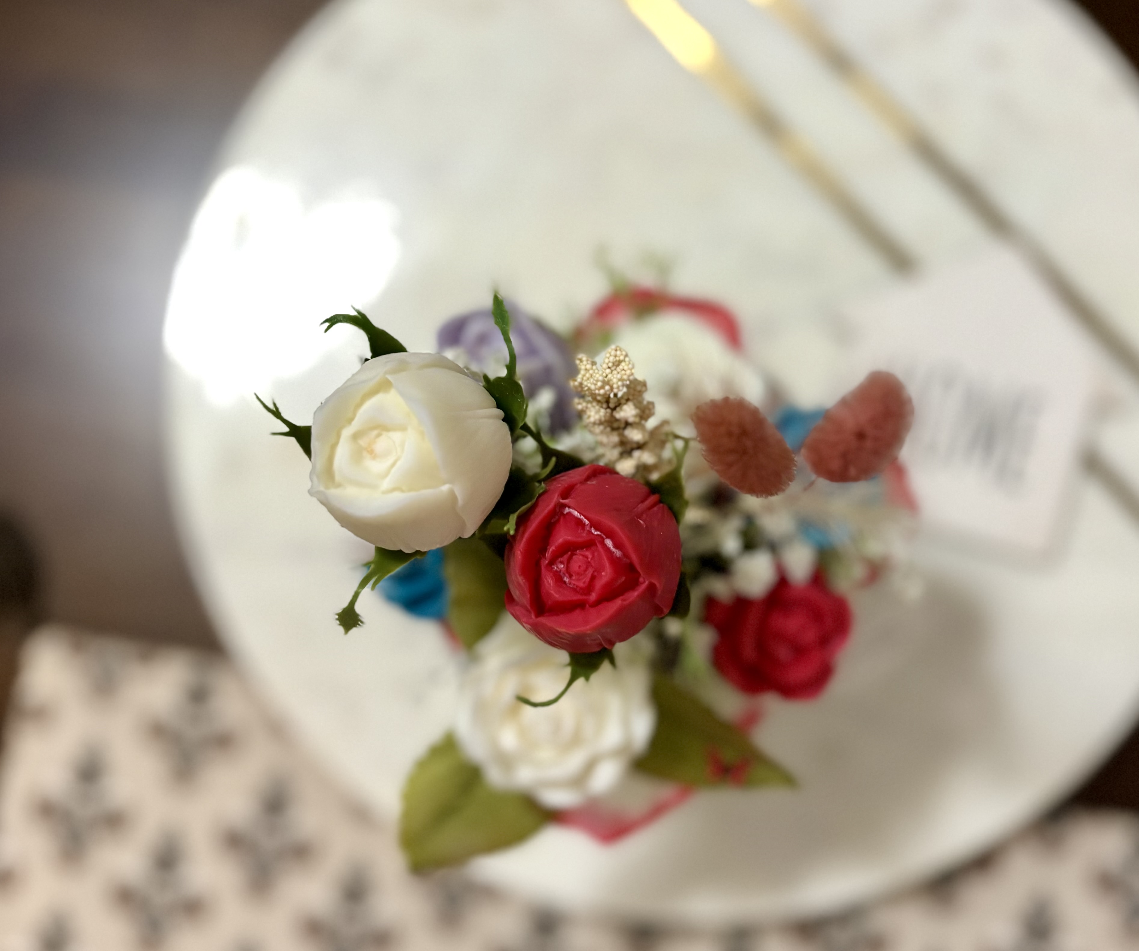 Flower Arrangement in Ceramic Vase